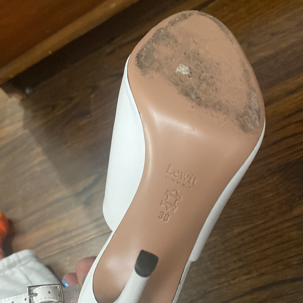 Lewin White Leather Heel - Picture 6 of 8